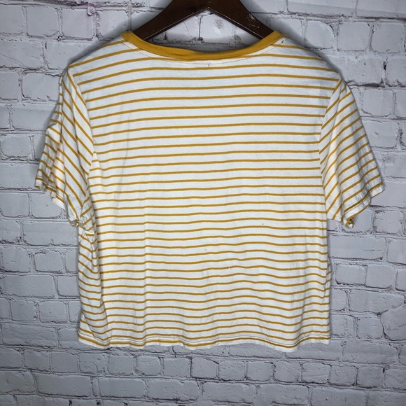 ASOS Miss Selfridge Striped Eyelet Cropped BoxyTop - Picture 4 of 4